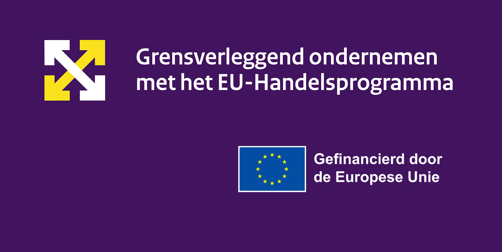 Logo EU-Handelsprogramma + logo EU + Gefinancierd door de Europese Unie